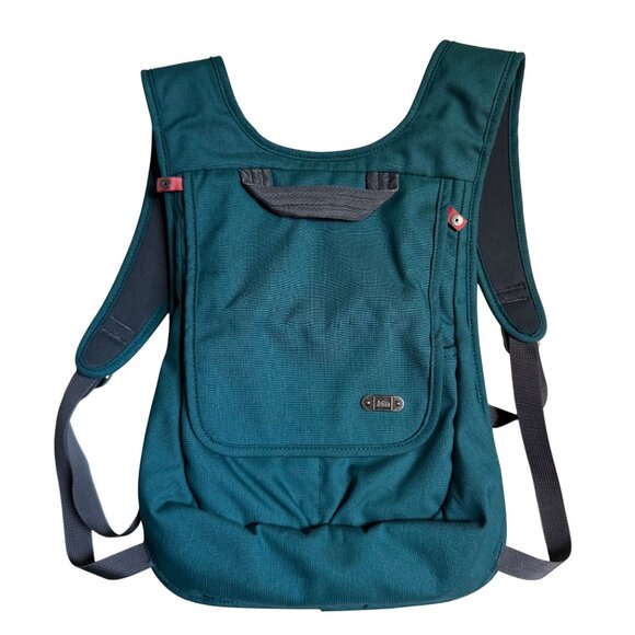 REI Cambria Flap Daypack Backpack | Teal with Gray Interior & Orange Trim - Picture 1 of 9